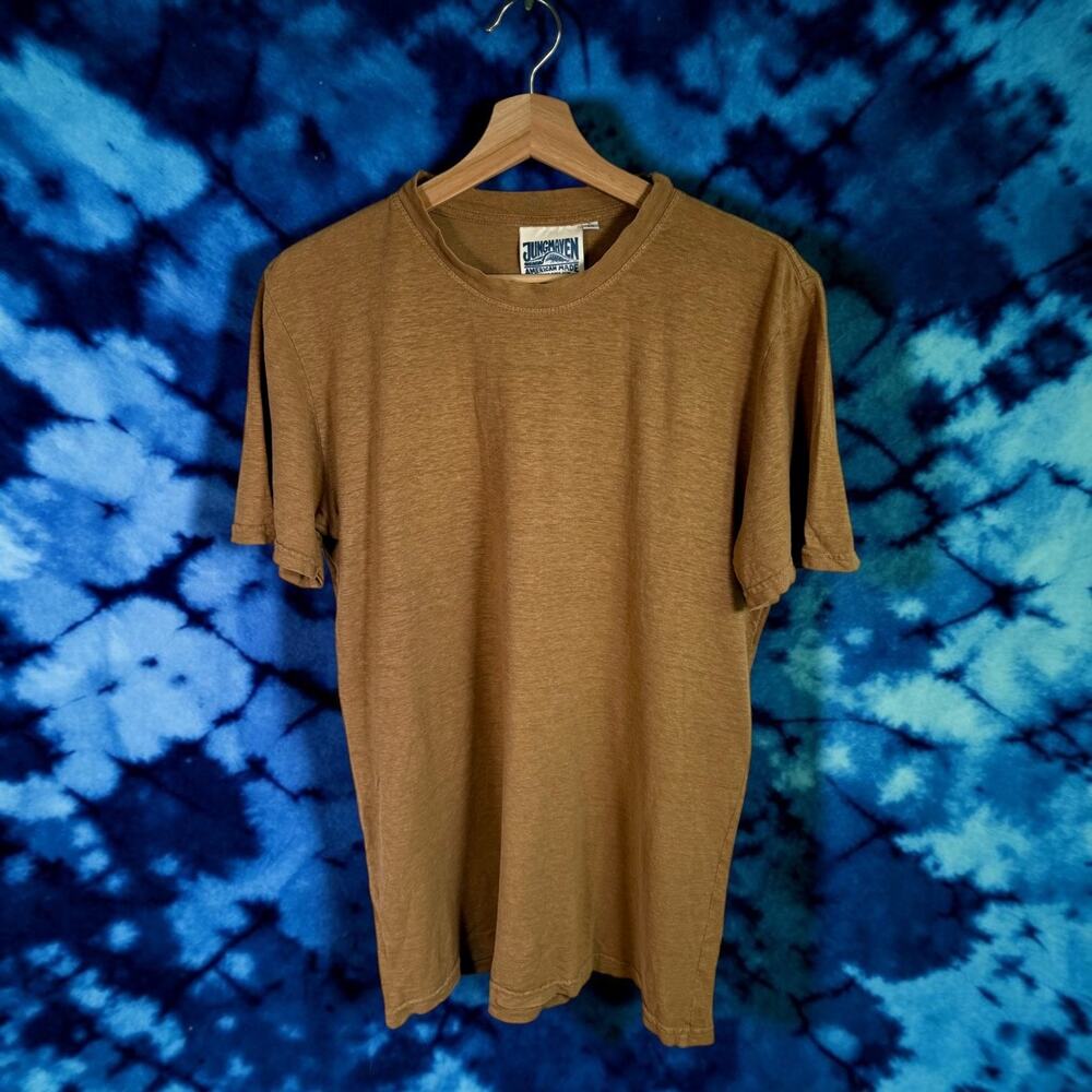 Jungmaven Adult Size Medium Tan Hemp Organic Cotton Blend S/S T-Shirt USA Made
